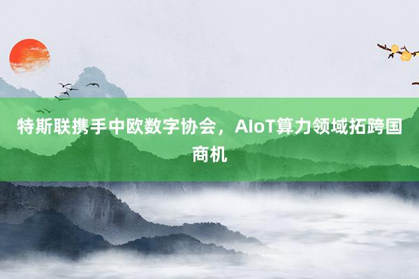 特斯联携手中欧数字协会，AIoT算力领域拓跨国商机