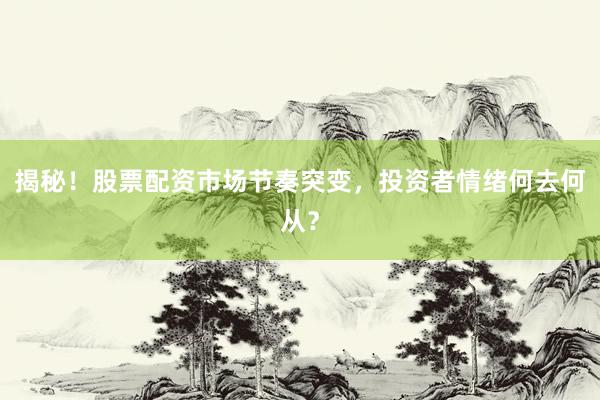揭秘！股票配资市场节奏突变，投资者情绪何去何从？