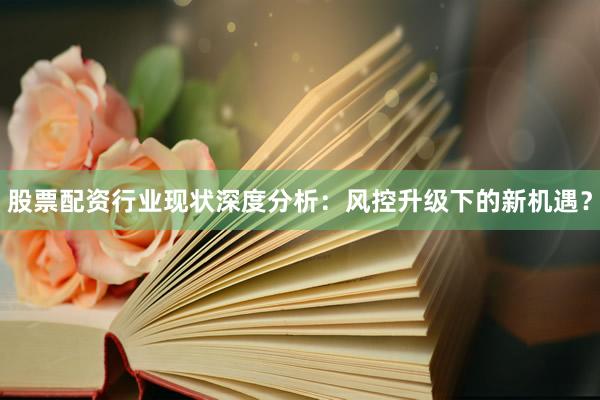 股票配资行业现状深度分析：风控升级下的新机遇？